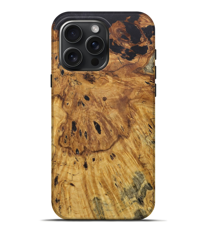 iPhone 16 Pro Max Wood+Resin Live Edge Phone Case - Braydon (Wood Burl, 718240)