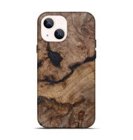 iPhone 14 Wood+Resin Live Edge Phone Case - Rebecca (Wood Burl, 718242)