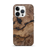 iPhone 15 Pro Wood+Resin Live Edge Phone Case - Rebecca (Wood Burl, 718242)