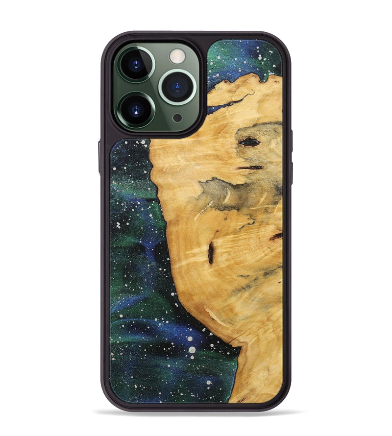 iPhone 13 Pro Max Wood+Resin Phone Case - Emely (Cosmos, 718277)