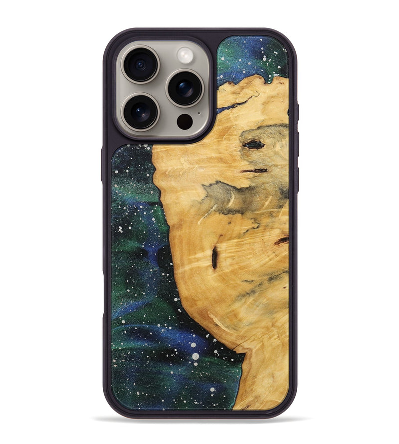 iPhone 16 Pro Max Wood+Resin Phone Case - Emely (Cosmos, 718277)