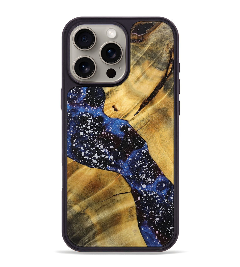 iPhone 16 Pro Max Wood+Resin Phone Case - Malakai (Cosmos, 718291)