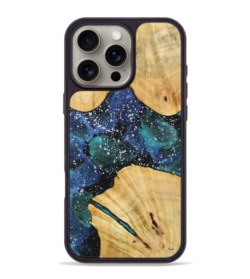 iPhone 16 Pro Max Wood+Resin Phone Case - Elias (Cosmos, 718300)