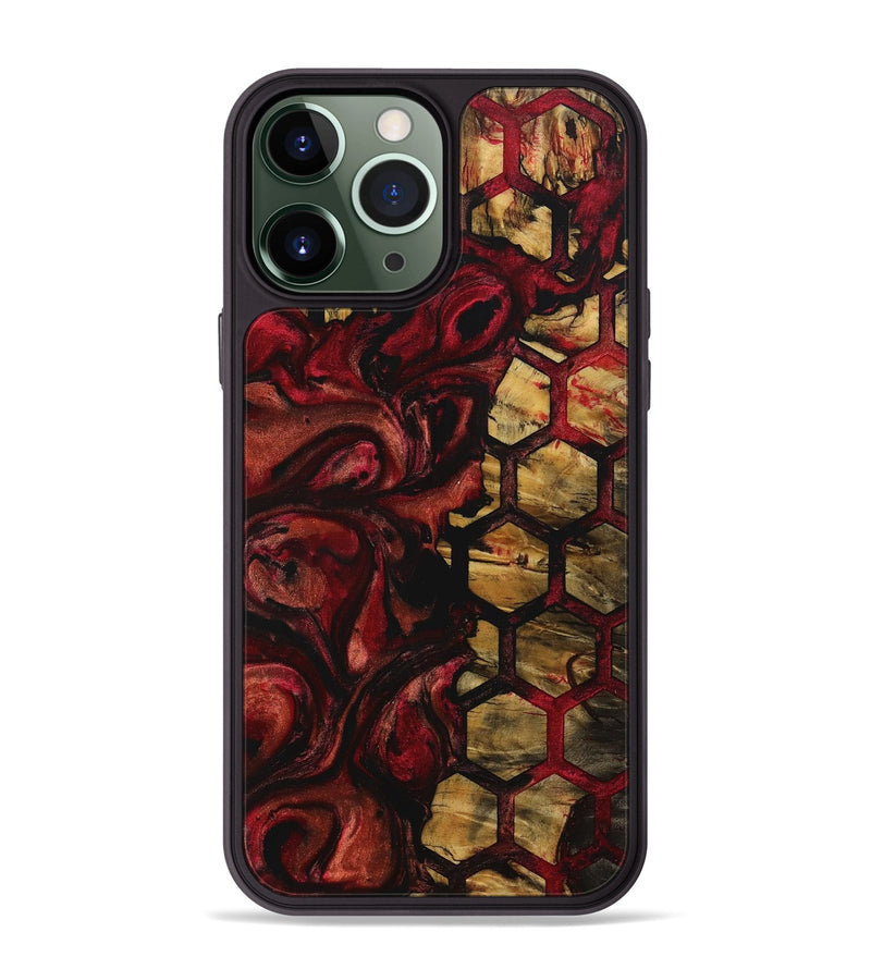 iPhone 13 Pro Max Wood+Resin Phone Case - Elena (Pattern, 718330)