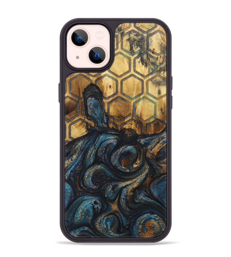 iPhone 14 Plus Wood+Resin Phone Case - Annette (Pattern, 718340)