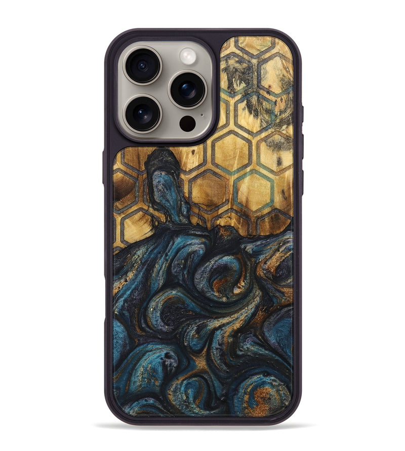 iPhone 16 Pro Max Wood+Resin Phone Case - Annette (Pattern, 718340)