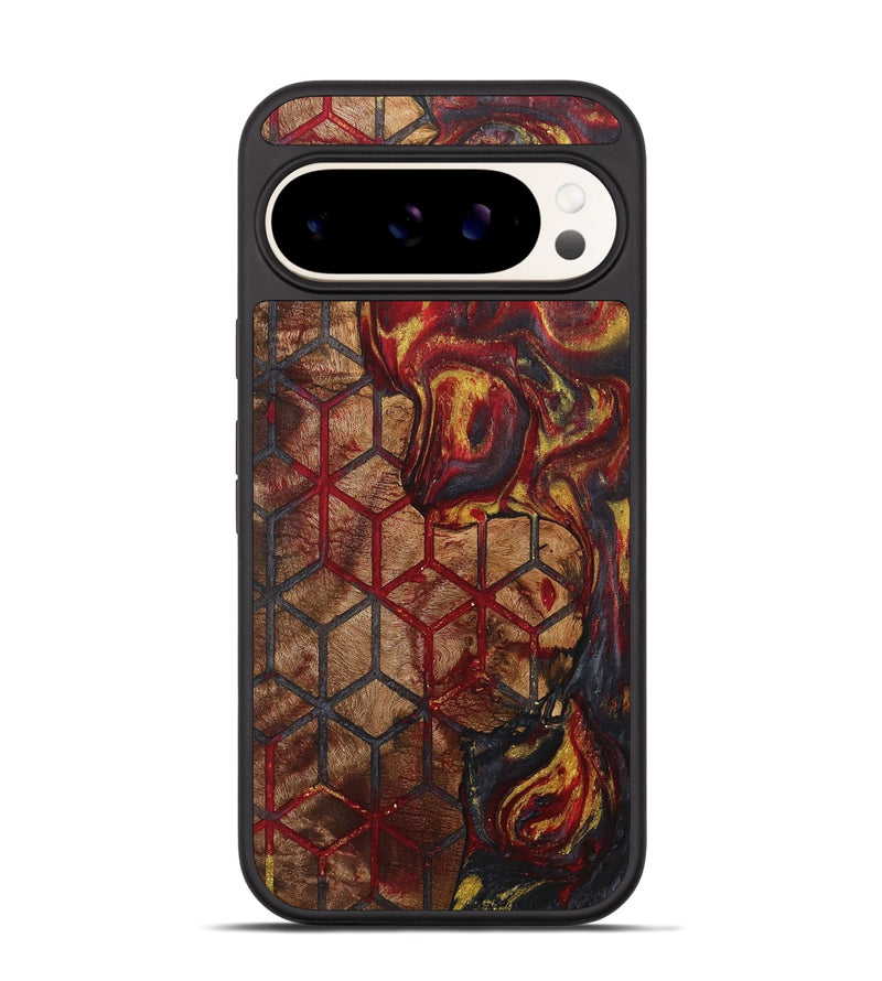 Pixel 9 Pro Wood+Resin Phone Case - Helen (Pattern, 718343)