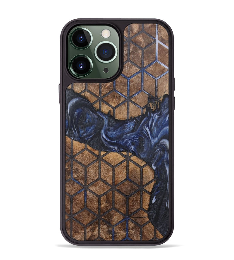 iPhone 13 Pro Max Wood+Resin Phone Case - Camryn (Pattern, 718345)