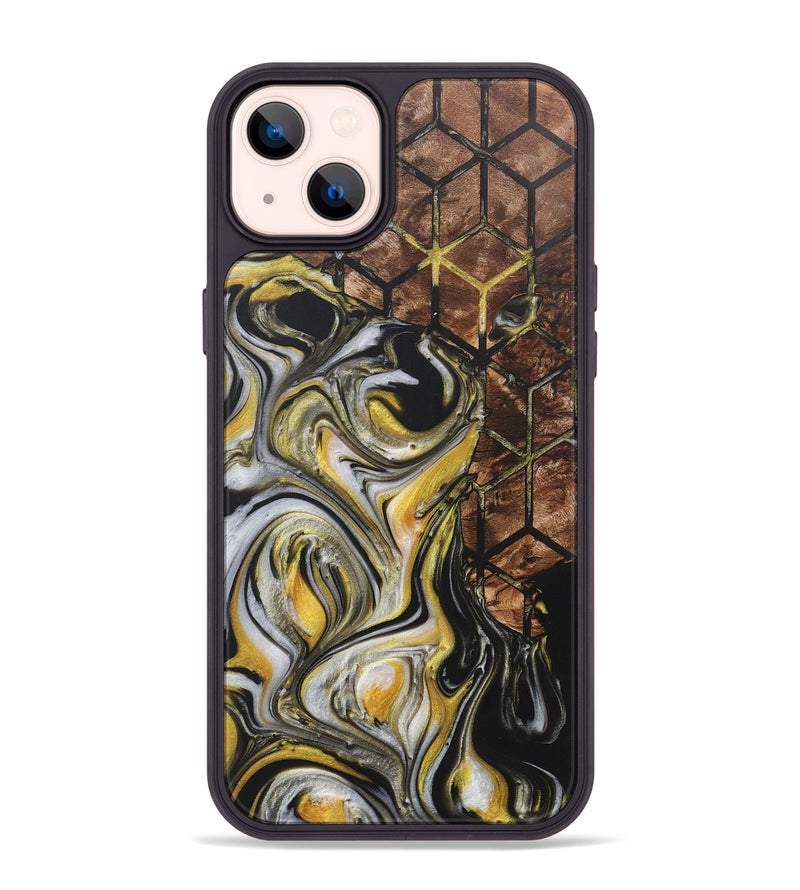 iPhone 14 Plus Wood+Resin Phone Case - Tessa (Pattern, 718349)