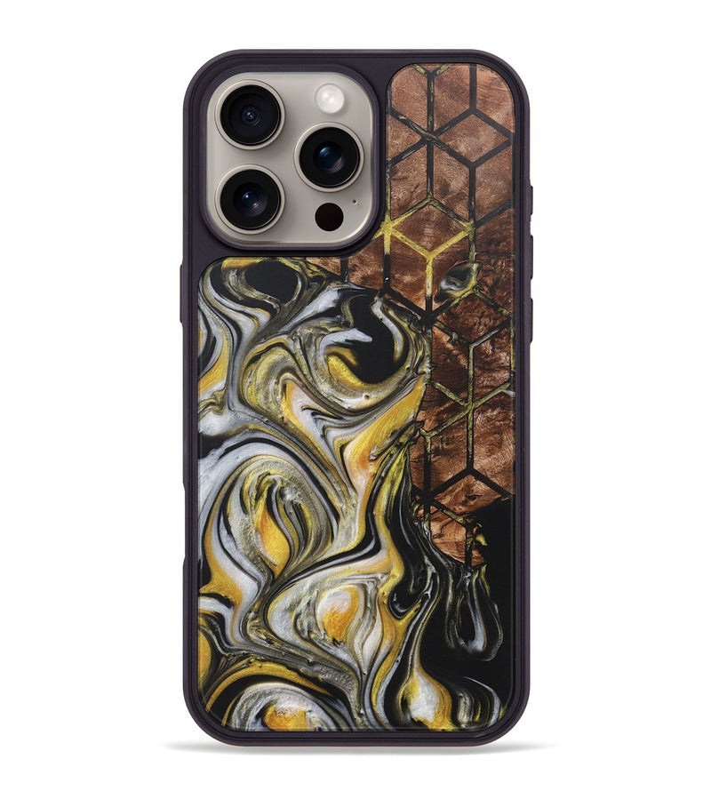 iPhone 16 Pro Max Wood+Resin Phone Case - Tessa (Pattern, 718349)