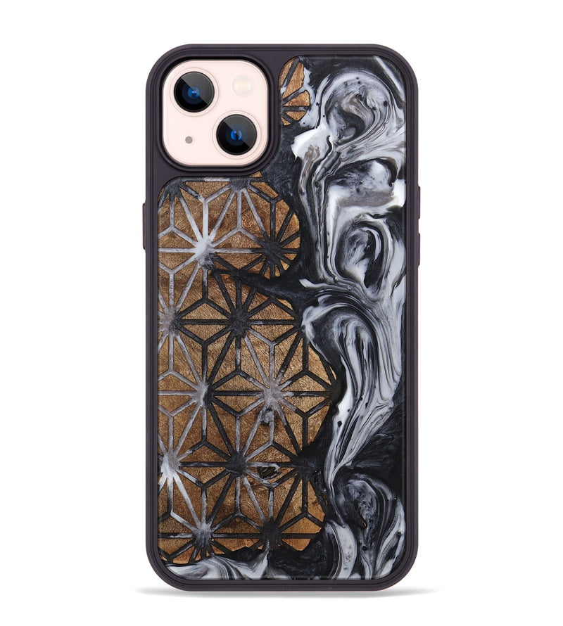 iPhone 14 Plus Wood+Resin Phone Case - Tevin (Pattern, 718355)