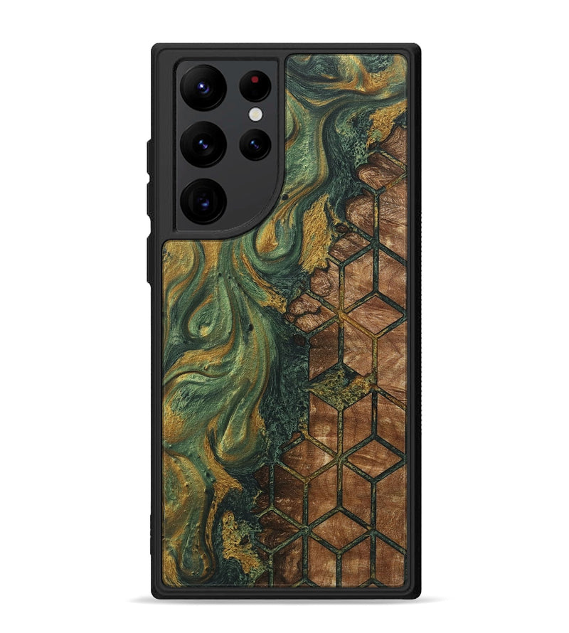 Galaxy S22 Ultra Wood+Resin Phone Case - Keaton (Pattern, 718364)