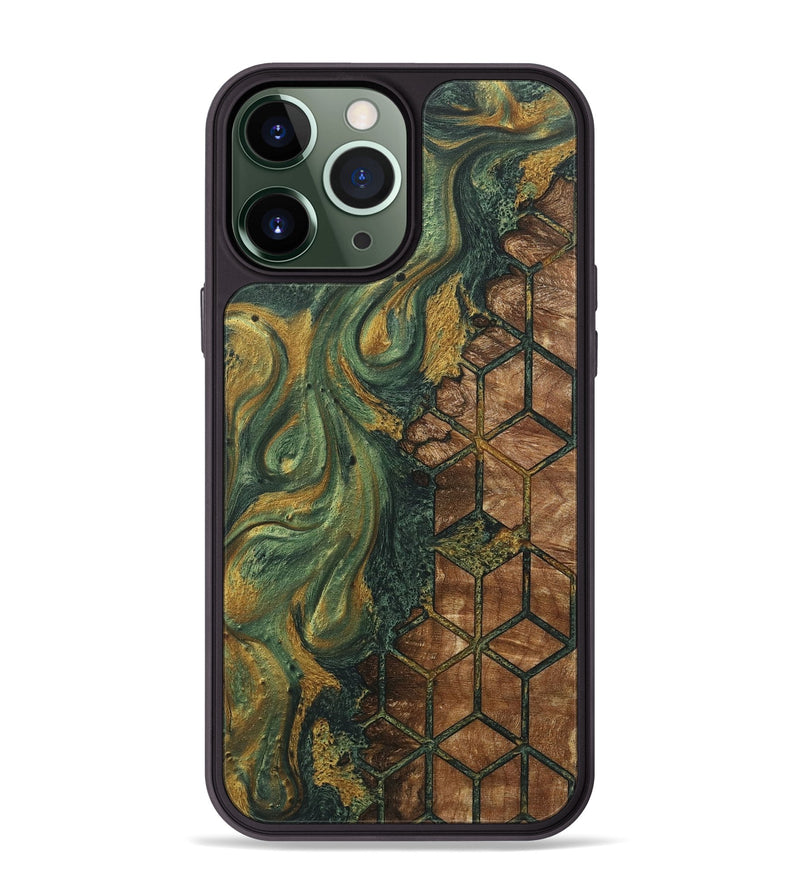 iPhone 13 Pro Max Wood+Resin Phone Case - Keaton (Pattern, 718364)