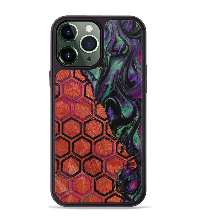 iPhone 13 Pro Max Wood+Resin Phone Case - Guadalupe (Pattern, 718379)