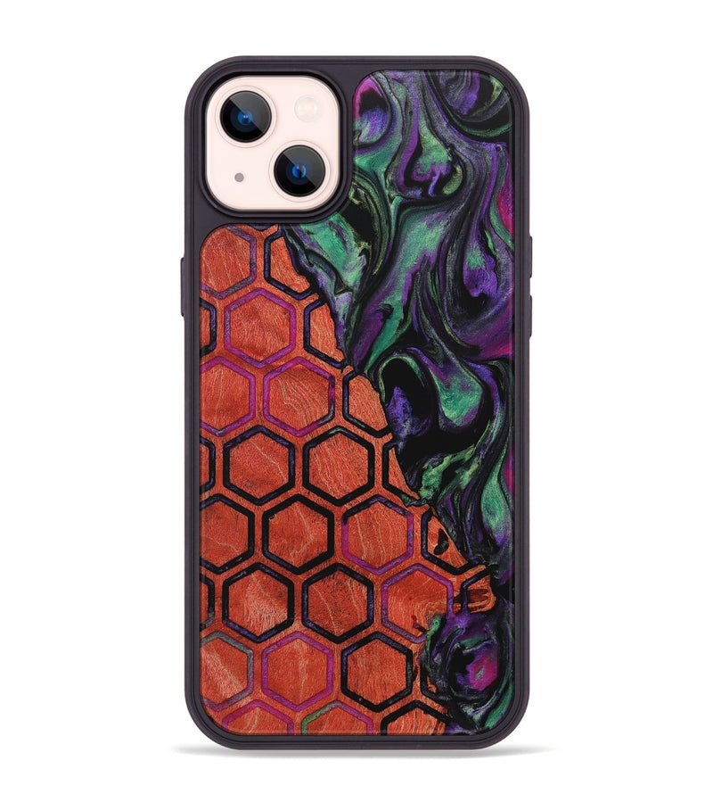 iPhone 14 Plus Wood+Resin Phone Case - Guadalupe (Pattern, 718379)