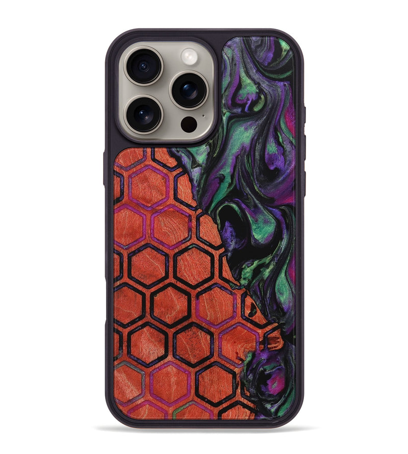 iPhone 16 Pro Max Wood+Resin Phone Case - Guadalupe (Pattern, 718379)