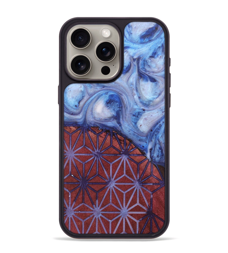 iPhone 15 Pro Max Wood+Resin Phone Case - Willie (Pattern, 718381)