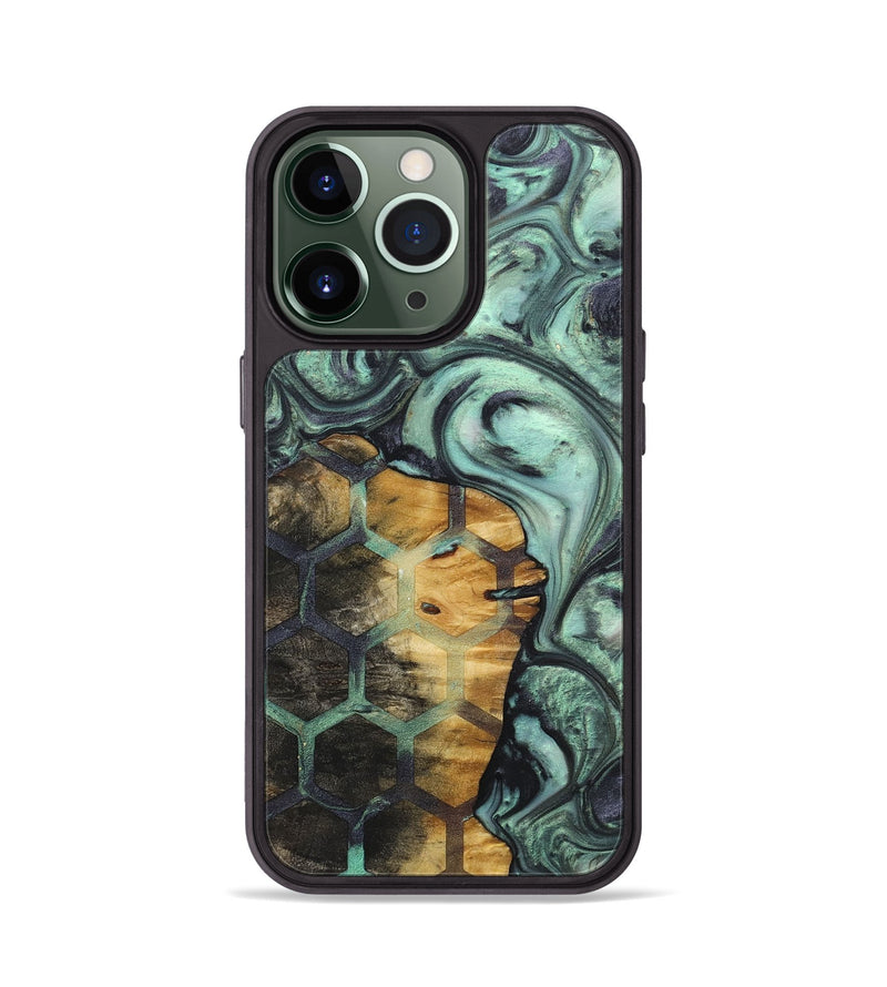 iPhone 13 Pro Wood+Resin Phone Case - Simon (Pattern, 718395)