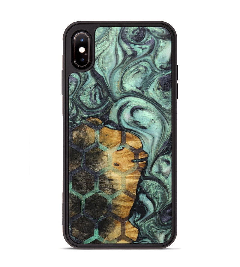 iPhone Xs Max Wood+Resin Phone Case - Simon (Pattern, 718395)