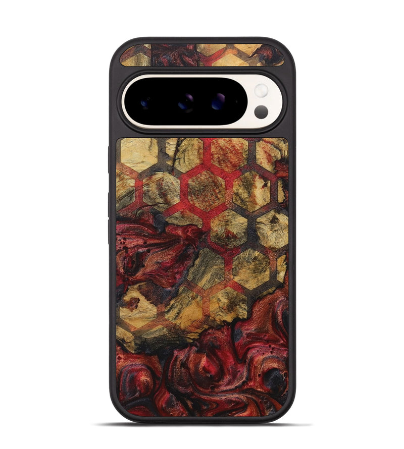 Pixel 9 Pro Wood+Resin Phone Case - Shari (Pattern, 718402)