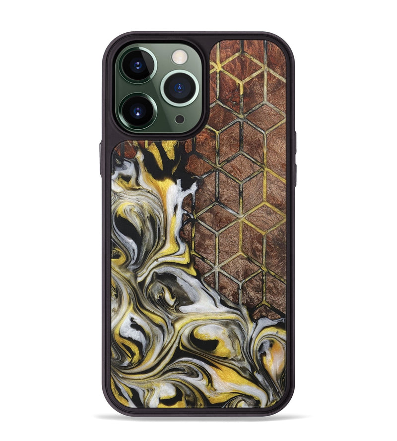 iPhone 13 Pro Max Wood+Resin Phone Case - Lewis (Pattern, 718405)