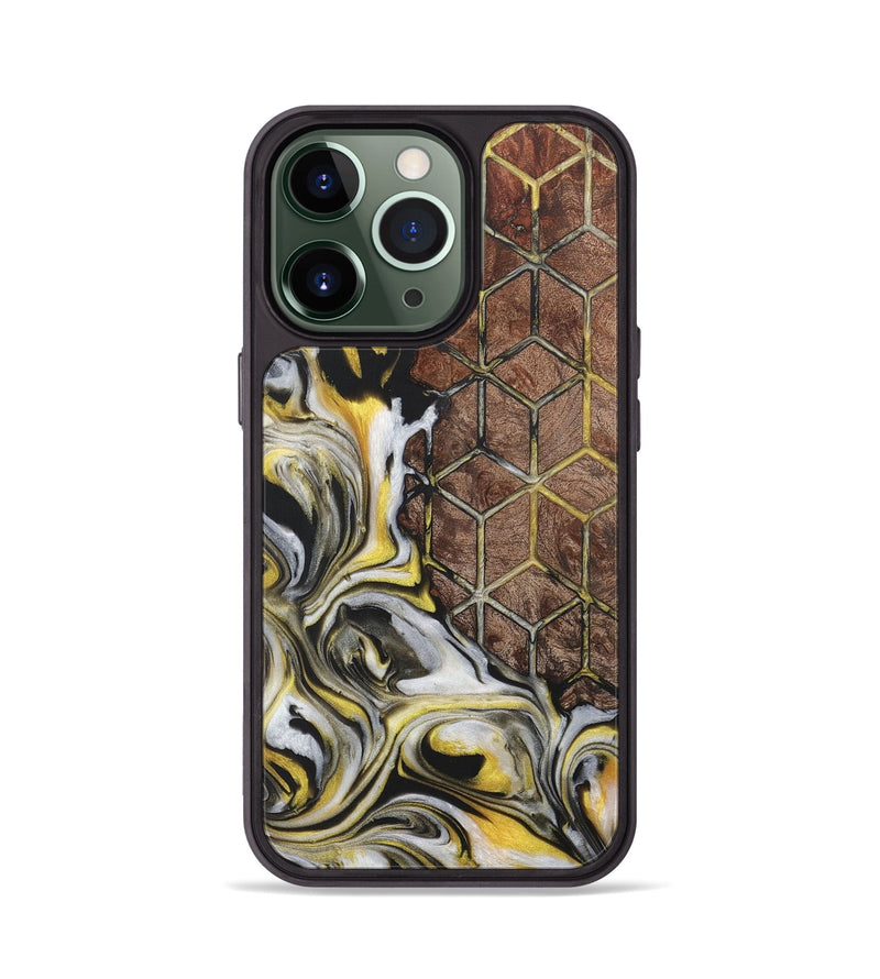 iPhone 13 Pro Wood+Resin Phone Case - Lewis (Pattern, 718405)