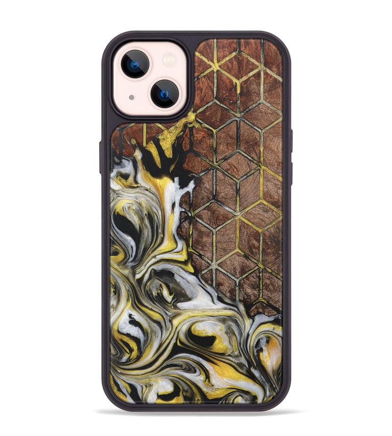 iPhone 14 Plus Wood+Resin Phone Case - Lewis (Pattern, 718405)