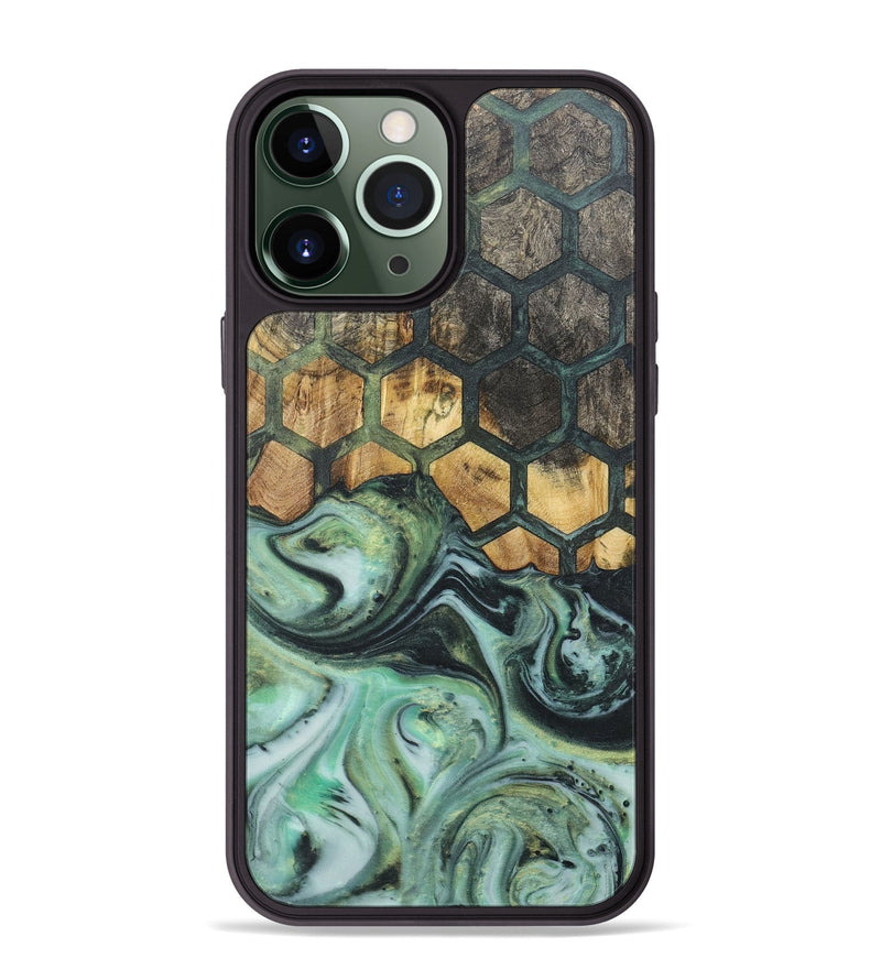 iPhone 13 Pro Max Wood+Resin Phone Case - Woodrow (Pattern, 718408)