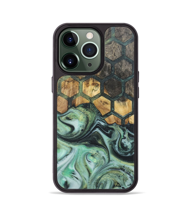 iPhone 13 Pro Wood+Resin Phone Case - Woodrow (Pattern, 718408)