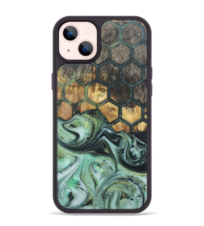 iPhone 14 Plus Wood+Resin Phone Case - Woodrow (Pattern, 718408)