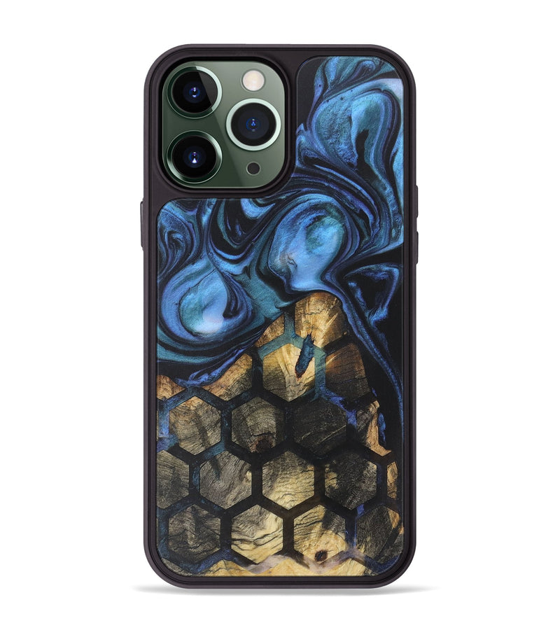 iPhone 13 Pro Max Wood+Resin Phone Case - Larry (Pattern, 718409)