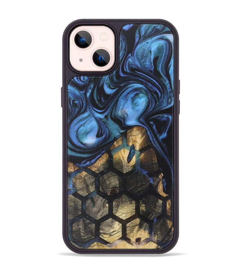 iPhone 14 Plus Wood+Resin Phone Case - Larry (Pattern, 718409)