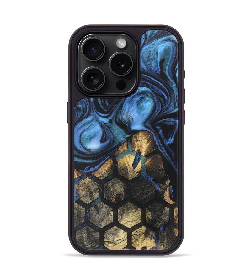 iPhone 15 Pro Wood+Resin Phone Case - Larry (Pattern, 718409)