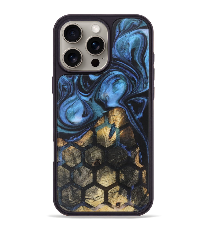 iPhone 16 Pro Max Wood+Resin Phone Case - Larry (Pattern, 718409)