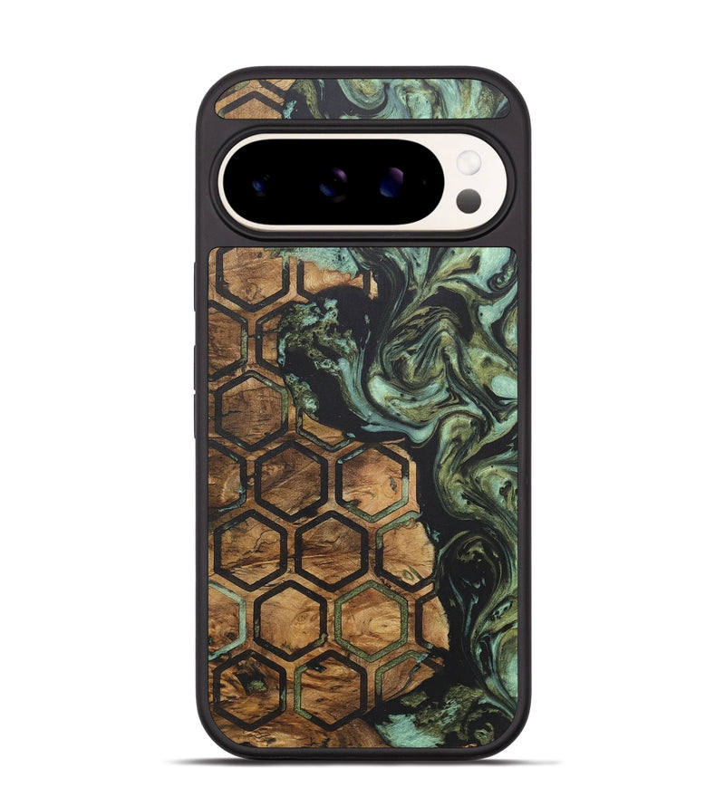 Pixel 9 Pro Wood+Resin Phone Case - Willow (Pattern, 718412)