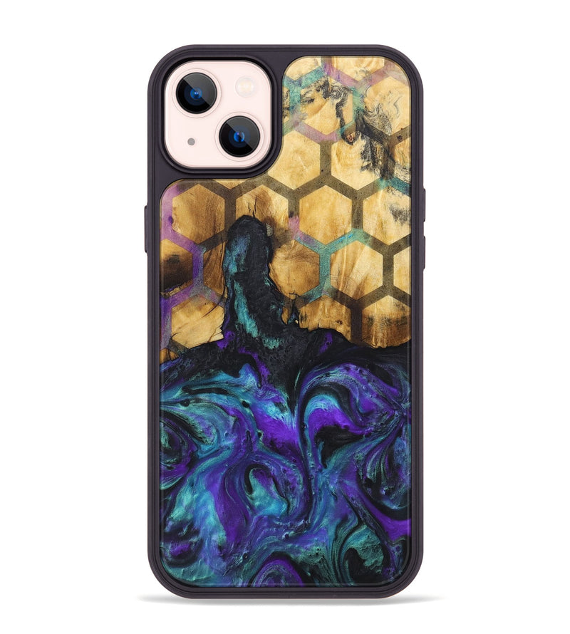 iPhone 14 Plus Wood+Resin Phone Case - Jeremiah (Pattern, 718415)