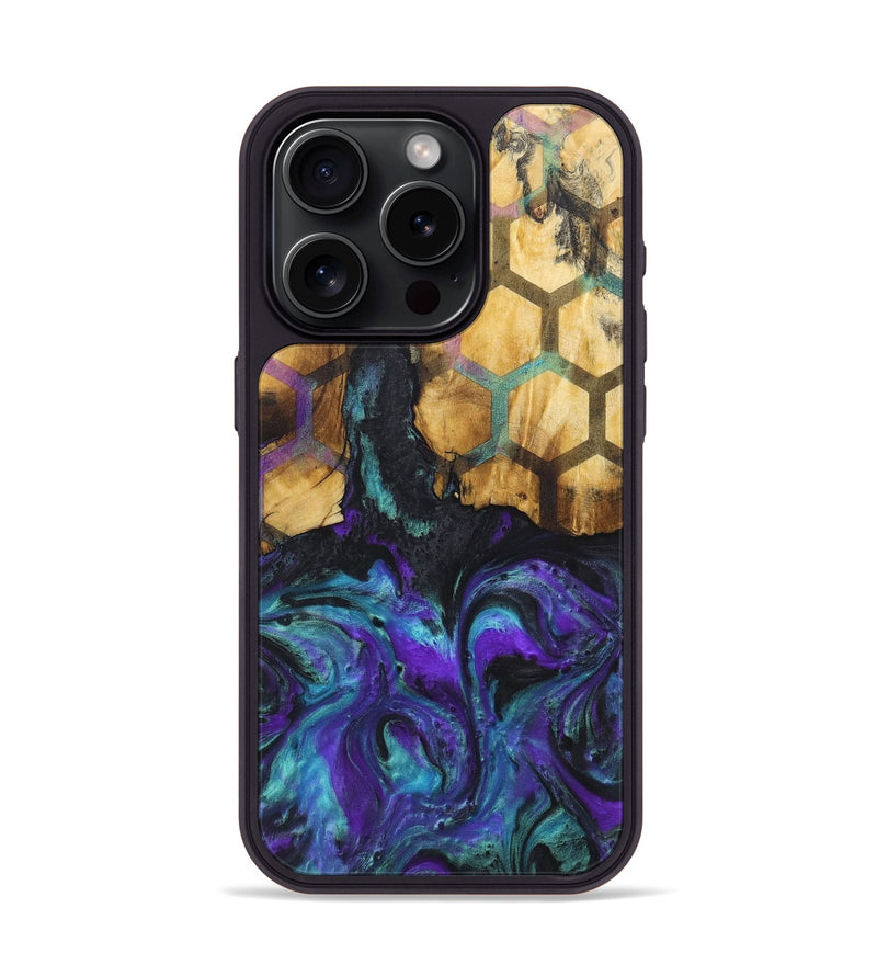 iPhone 15 Pro Wood+Resin Phone Case - Jeremiah (Pattern, 718415)