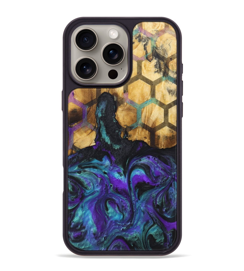 iPhone 16 Pro Max Wood+Resin Phone Case - Jeremiah (Pattern, 718415)