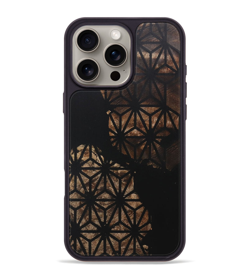 iPhone 16 Pro Max Wood+Resin Phone Case - Gael (Pattern, 718425)