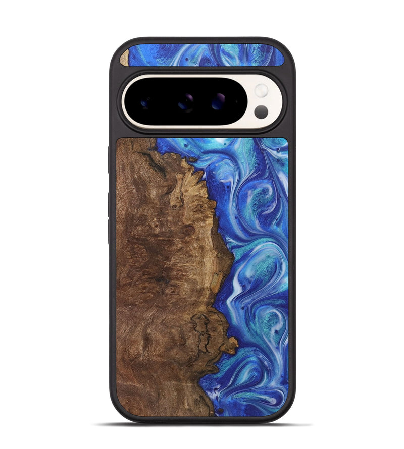 Pixel 9 Pro Wood+Resin Phone Case - Cesar (Blue, 718430)