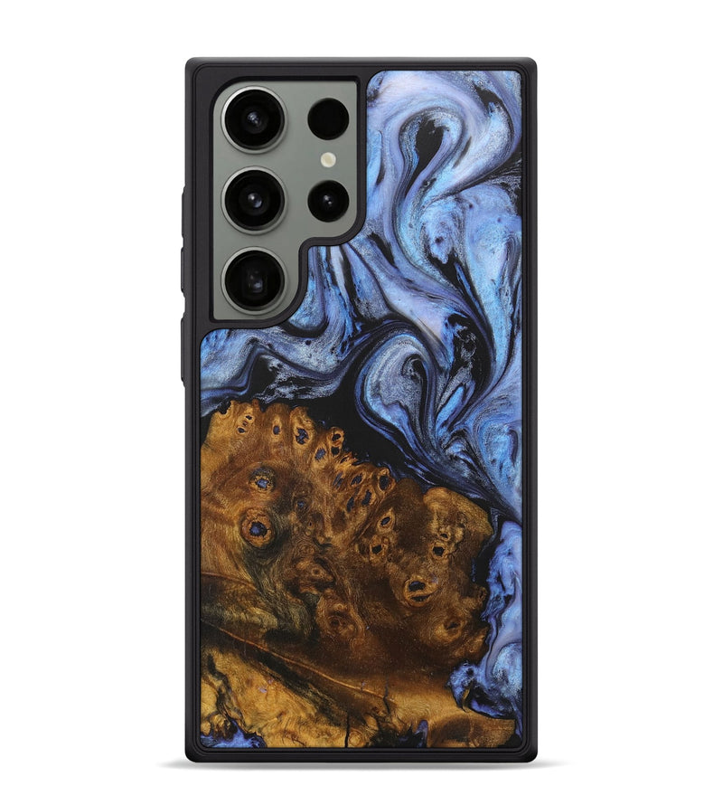 Galaxy S24 Ultra Wood+Resin Phone Case - Dallas (Blue, 718433)