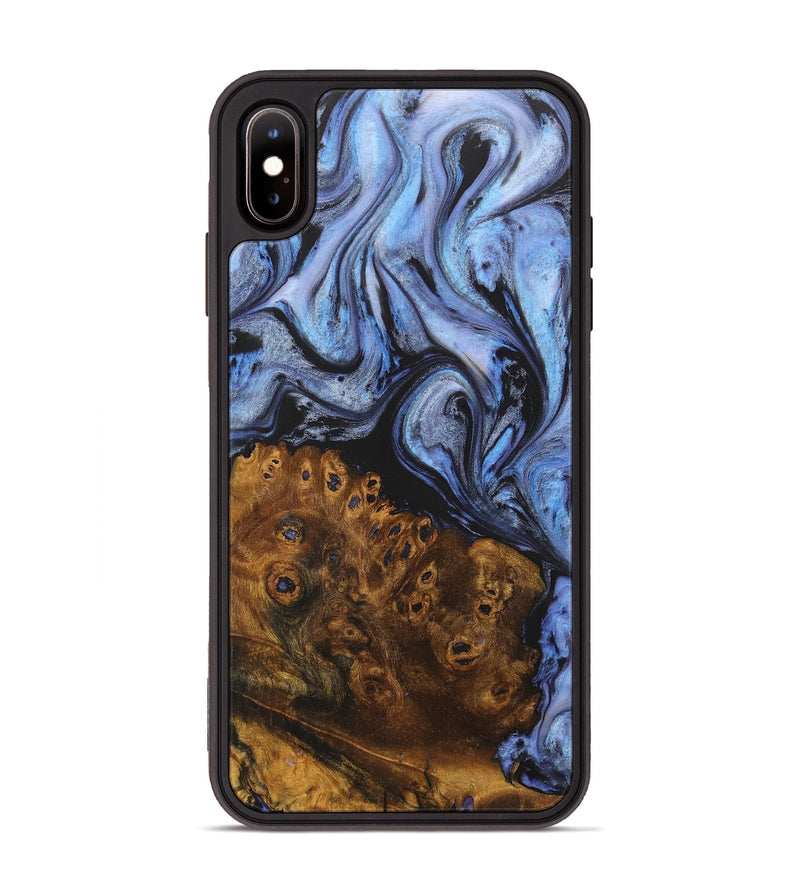 iPhone Xs Max Wood+Resin Phone Case - Dallas (Blue, 718433)