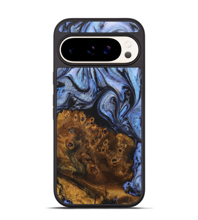 Pixel 9 Pro Wood+Resin Phone Case - Dallas (Blue, 718433)