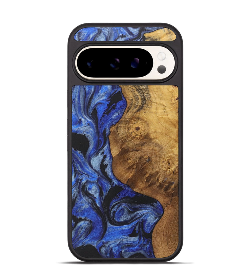 Pixel 9 Pro Wood+Resin Phone Case - Yahir (Blue, 718436)