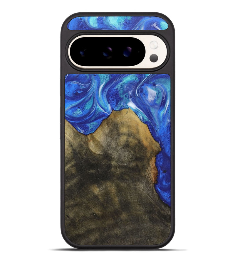 Pixel 9 Pro XL Wood+Resin Phone Case - Geoffrey (Blue, 718444)