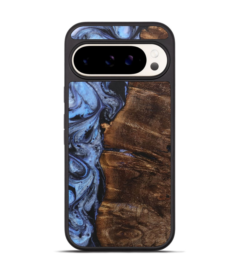 Pixel 9 Pro Wood+Resin Phone Case - Brad (Blue, 718448)