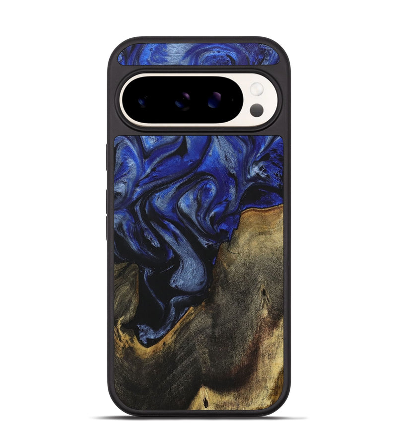 Pixel 9 Pro Wood+Resin Phone Case - William (Blue, 718451)