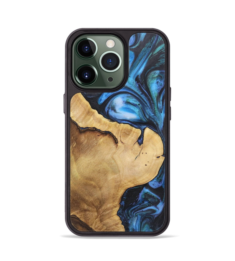 iPhone 13 Pro Wood+Resin Phone Case - Lula (Blue, 718461)