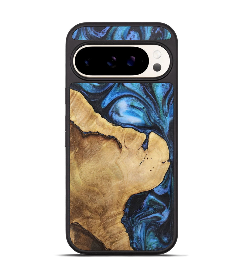 Pixel 9 Pro Wood+Resin Phone Case - Lula (Blue, 718461)