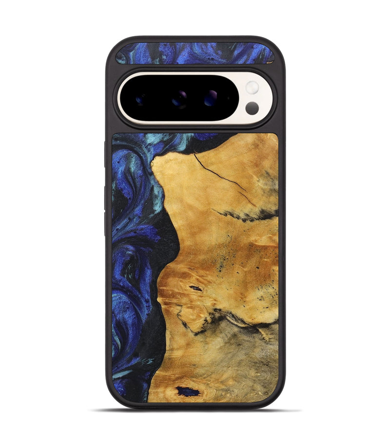 Pixel 9 Pro Wood+Resin Phone Case - Jalen (Blue, 718474)